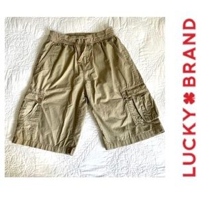 LUCKY BRAND BOY'S SOLID CARGO SHORTS